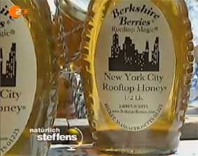 vassetto di miele prodotto sui tetti di new york