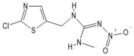 formula della molecola di clothianidine